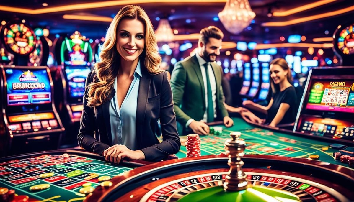 Pengguna slot olx128 sedang bermain permainan tembak ikan interaktif dari perangkat mobile